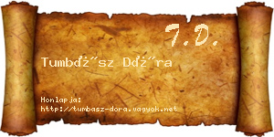 Tumbász Dóra névjegykártya